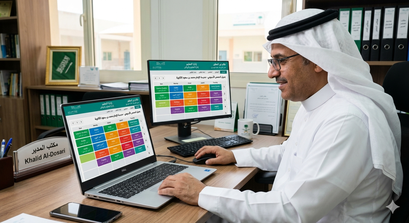 إعداد الجدول المدرسي في نظام نور خطوة بخطوة