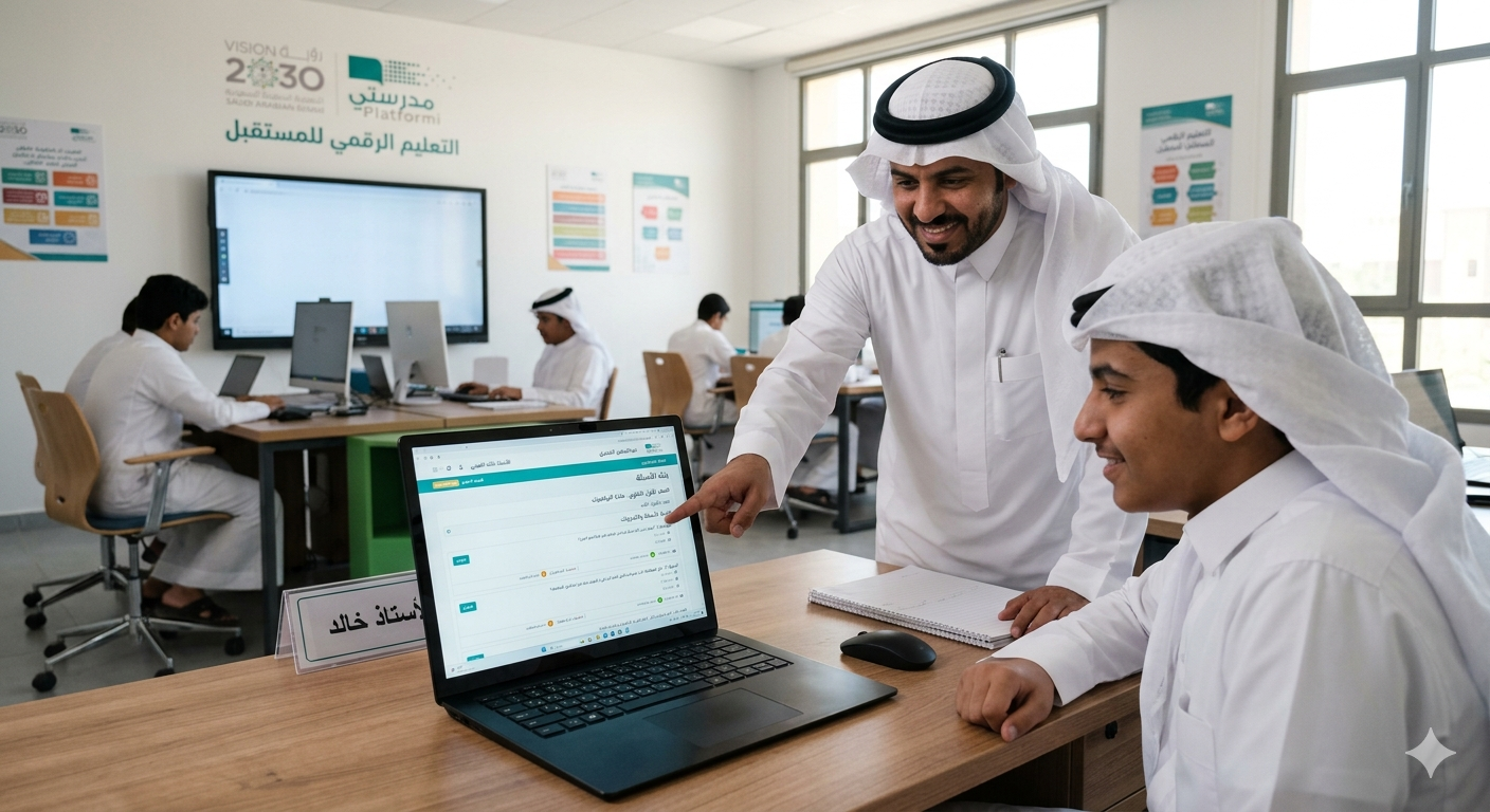 بنك الأسئلة في منصة مدرستي: شرح كامل بالخطوات