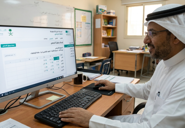 إسناد الجدول في منصة مدرستي: دليل خطوة بخطوة