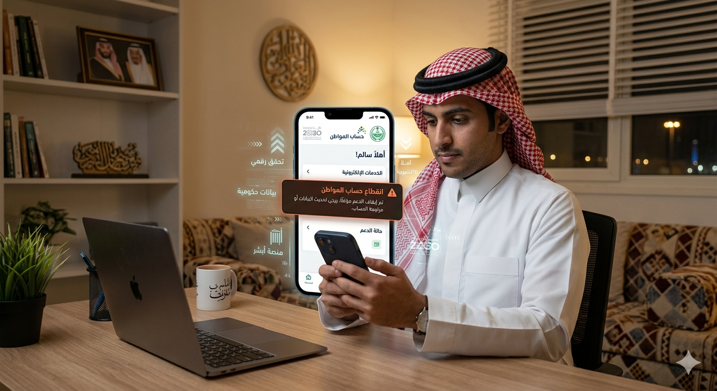 انقطاع حساب المواطن: الأسباب والحل خطوة بخطوة