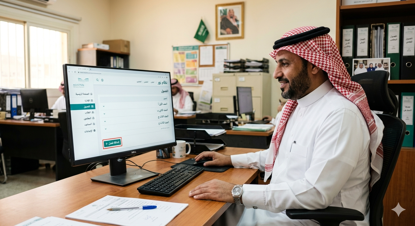 إضافة فصل في نظام نور خطوة بخطوة بسهولة