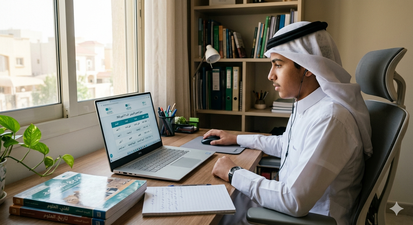 جدول الحصص في منصة مدرستي: الطريقة والمواعيد