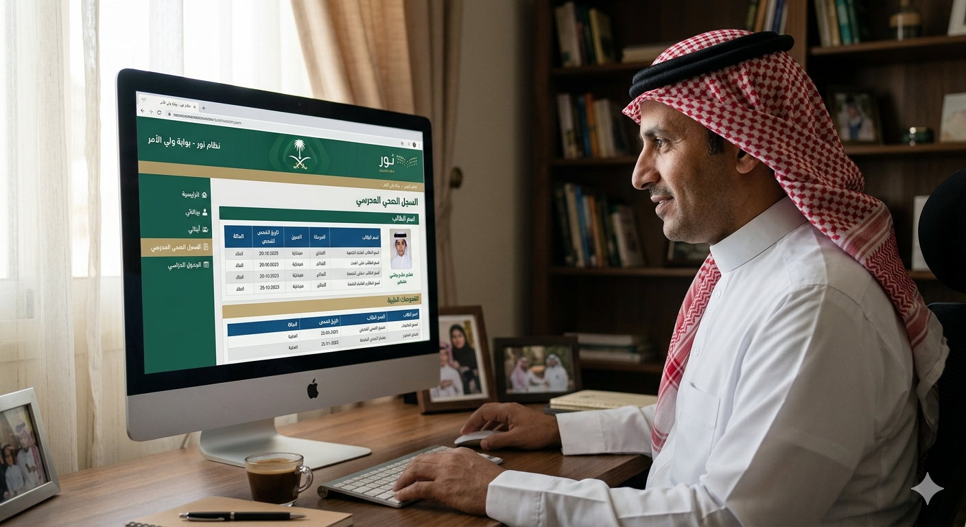 السجل الصحي المدرسي في نظام نور – خطوات سهلة وموثوقة