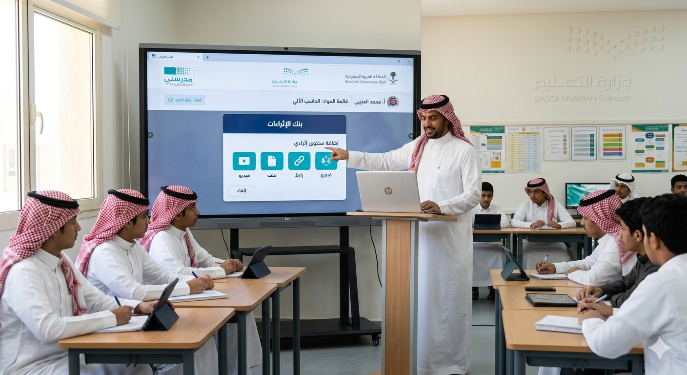 إضافة إثراء في منصة مدرستي خطوة بخطوة 2026